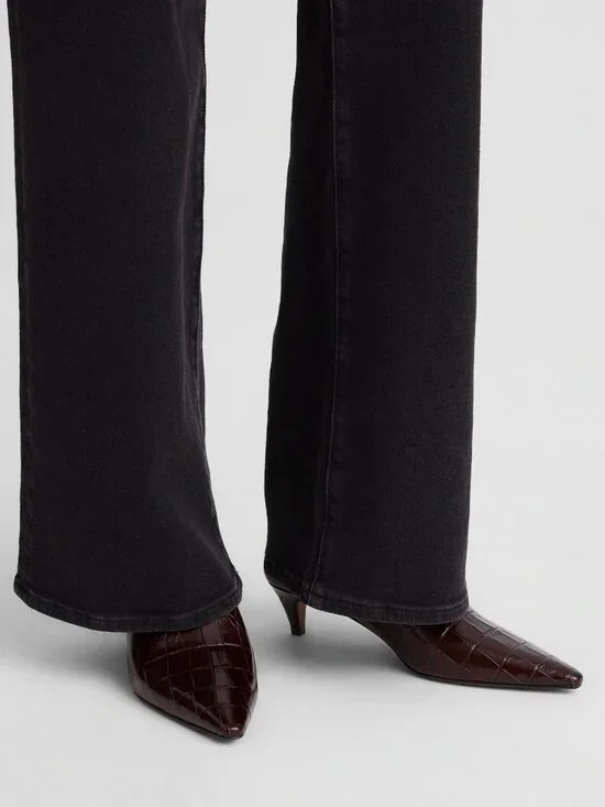 Madewell The Emilie Heeled Mule in Chocolate Raisin, Size 9 - Picture 2 of 10